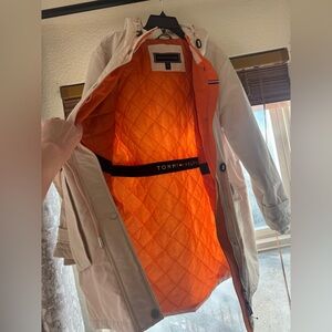 Tommy Hilfiger Cream and Orange Trench Coat